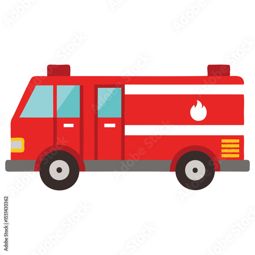 Modern Fire Truck Graphics