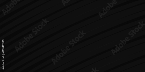Abstract black banner design background with diagonal geometric overlay layers. Modern square shape graphic element. Suitable for covers, headers, banners, brochures, websites. Vector