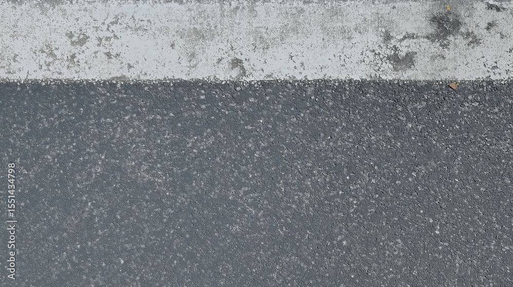 Fototapeta premium Generative AI, Weathered Asphalt with Faded White Lane Marks
