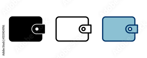 Wallet Icon vector isolated on white background. money wallet icon