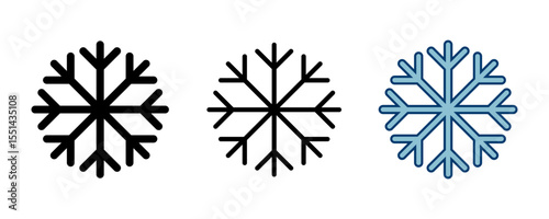 Snowflake icon vector isolated on white background. snow icon vector. Symbol of winter, frozen