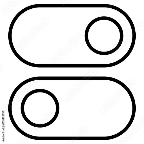 toggle switch button icon vector