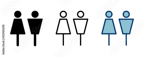 Man and woman icon vector isolated on white background. male and female symbol