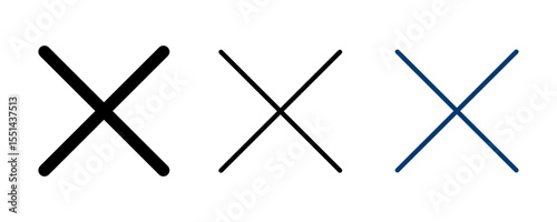 Close icon vector isolated on white background. Delete icon. remove, cancel, exit symbol