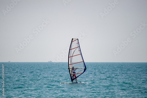 windsurfer on the sea