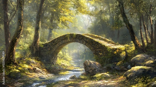 Spectacular Forest Panorama in Bright Sunlight - Stunning Natural Landscape View