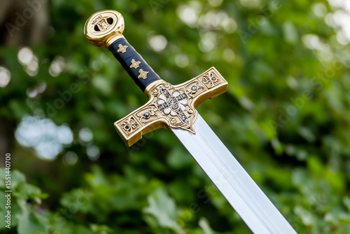 Knight's ceremonial sword with intricate craftsmanship