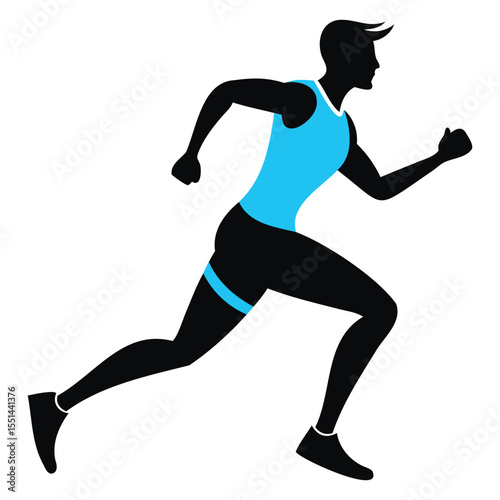 Dynamic Men Jogging Graphics