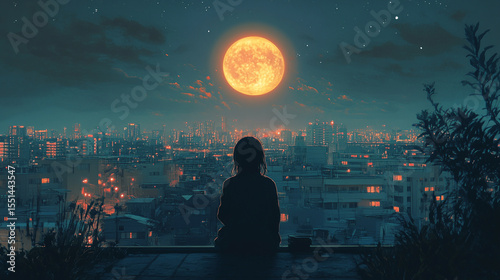 woman in the night city
