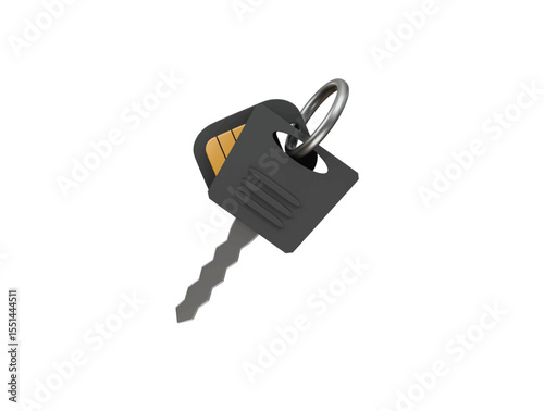 car key icon 3d illustration render