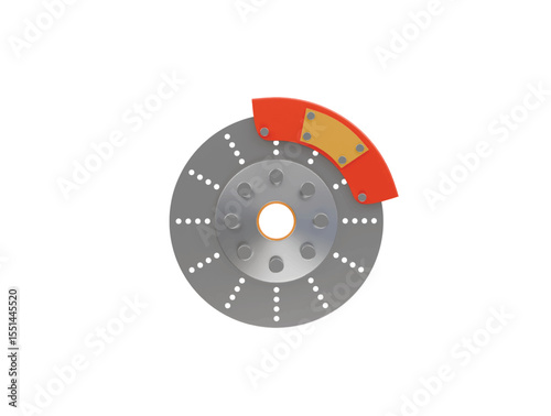 disc brake icon 3d illustration render