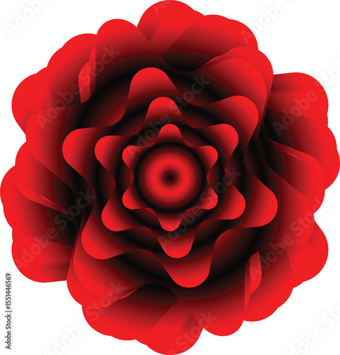 Rose Flower Mandala Vector Design  