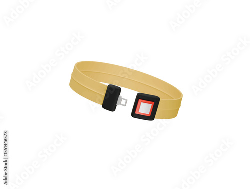 seat belt icon 3d illustration render