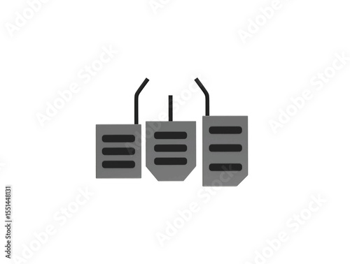 gear pedal icon 3d illustration render