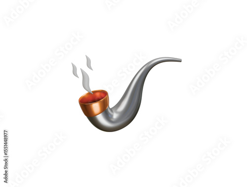smoking pipe icon 3d illustration render