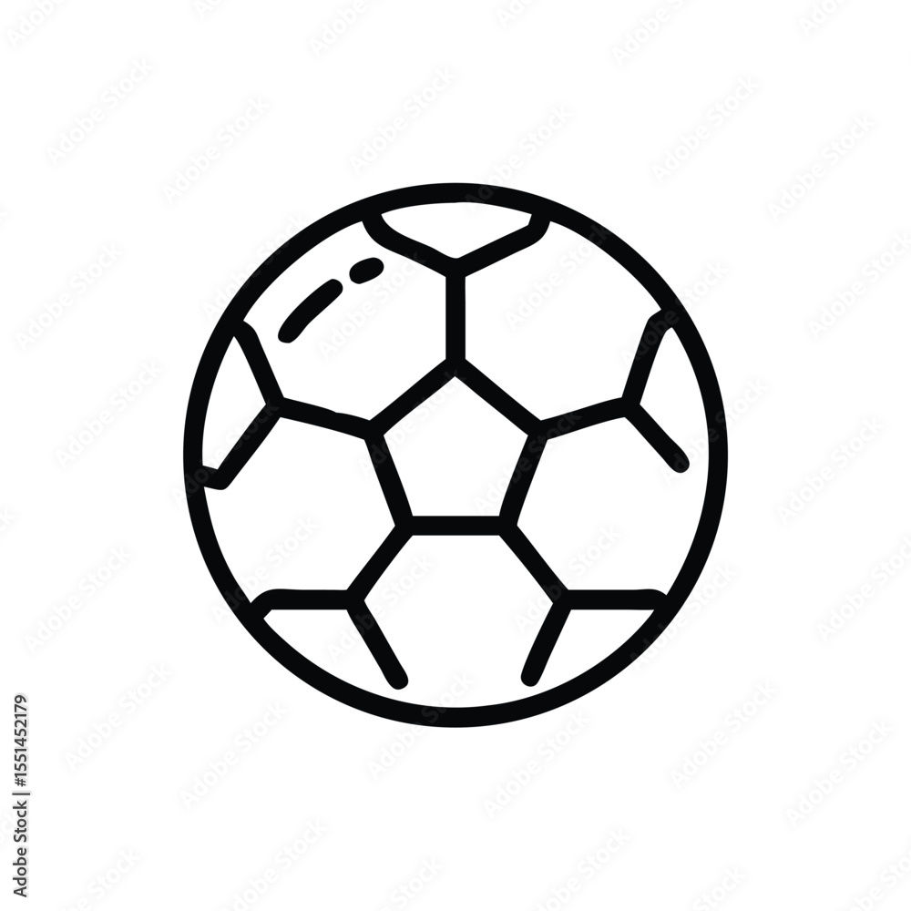 Soccer ball illustration vector graphic for sports equipment and game design element for print and web use Soccer ball illustration vector graphic for sports equipment and game design element for print and web use
