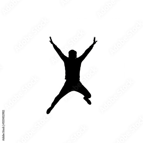 Jumping Silhouette: Freedom and Celebration