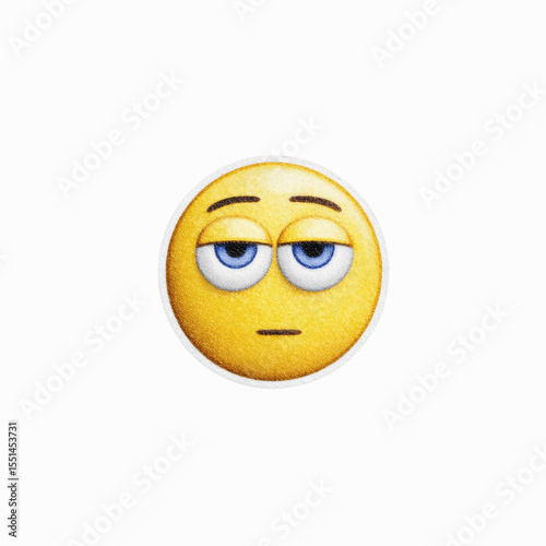 Glittery Bored Emoji Unimpressed Digital