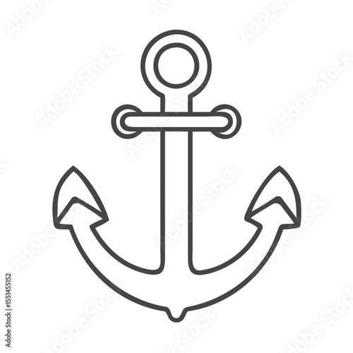 A detailed line drawing of a classic anchor, symbolizing stability and strength.