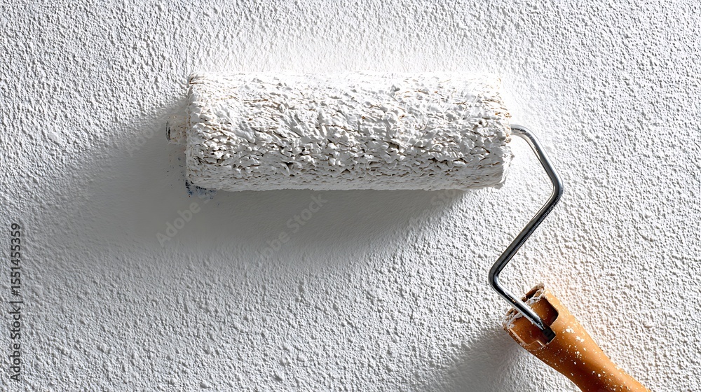 Obraz premium Painting Walls A Guide to Smooth, Professional-Looking Results with Paint Rollers