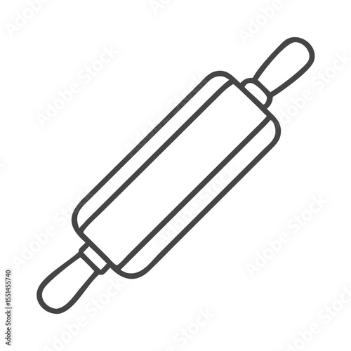 A simple, minimalist rolling pin, perfect for baking enthusiasts and culinary creations.