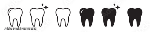 Tooth  icon set. dentist illustration sign collection. vector illustration . 
