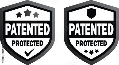 Patented protected labels badges