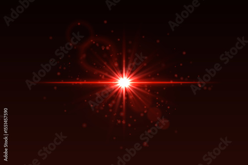 Light burst with glow particles and subtle lens flare rings. Radiating star flash on black background for cinematic or sci-fi look.