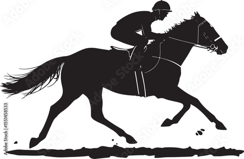 
"Horse Racing Silhouette Bundle"
