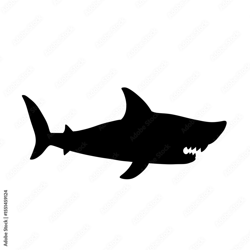 Fototapeta premium silhouette of shark