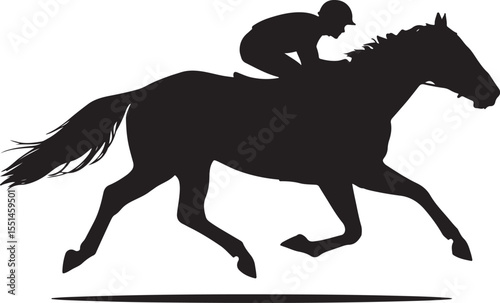 
"Horse Racing Silhouette Bundle"