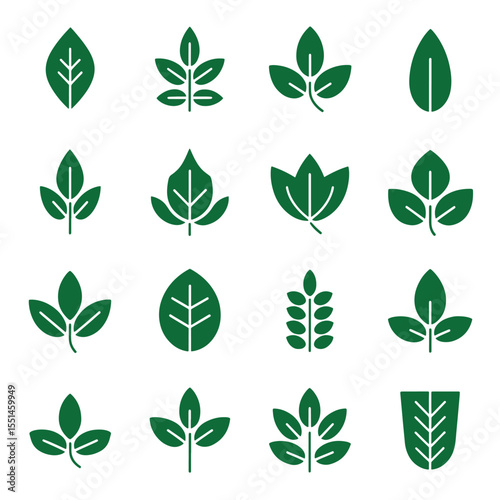 Leaf icon set vector, Leaf Logo Design