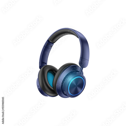 Sleek Blue Wireless Headphones Immersive Sound and Noise Cancellation