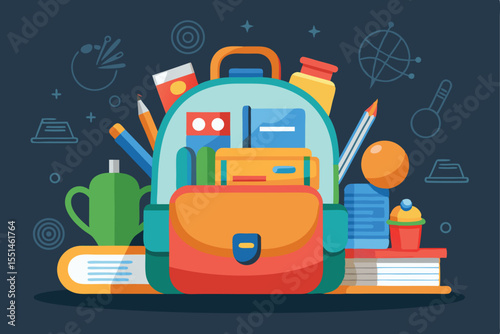 Vector illustration set of travel transportation icons featuring a cartoon car, bus, truck, train, and a suitcase
