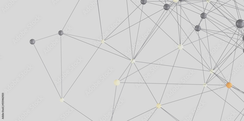 Obraz premium Stock photo of abstract network connection with dots and lines. Ideal for technology, connection, and networking concepts.