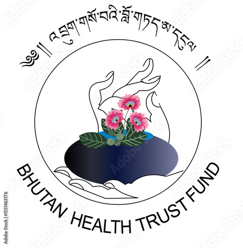 Bhutan health trust fund logo.Bhutan Health Trust Fund Sign, bhutan health care,bhutan health depertment,health,trust,fund