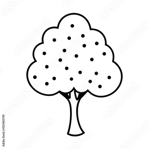 a callery pear tree with floral dots and tight lea