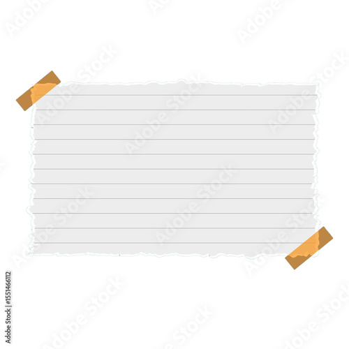 Realistic post it element isolated
