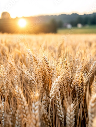 Agricultural wheat farm field
