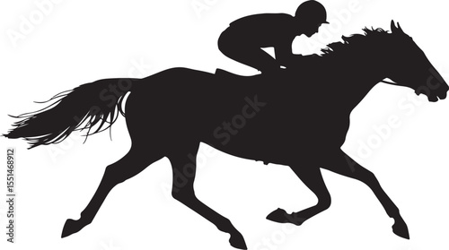 
"Horse Racing Silhouette Bundle"