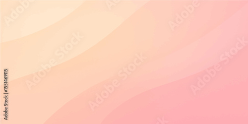 Soft pink gradient abstract background with curved silhouette waves and elegant flow