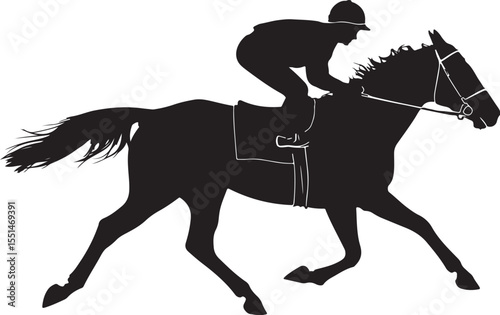 
"Horse Racing Silhouette Bundle"