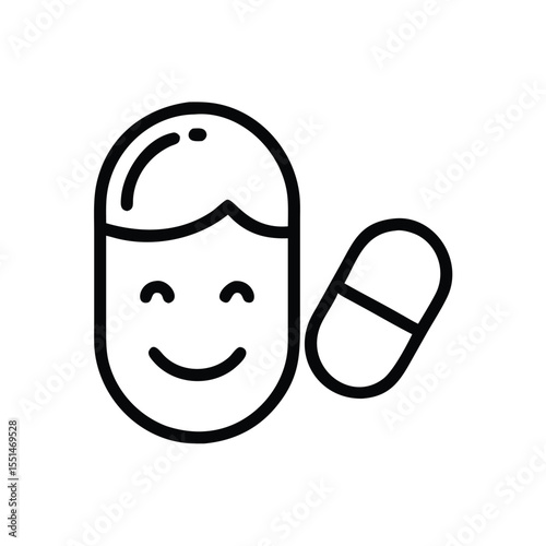 Happy pill person medicine health care wellness mental wellbeing treatment medication antidepressant therapy