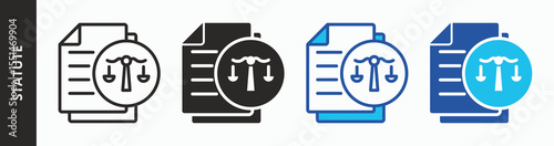 Statute icon illustration concept with mixed style
