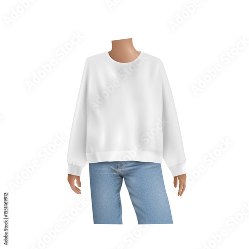 Hoodie on dummy, vector template