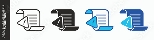 Warrant icon illustration concept with mixed style