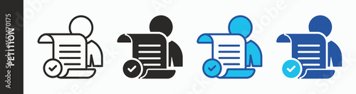 Petition icon illustration concept with mixed style