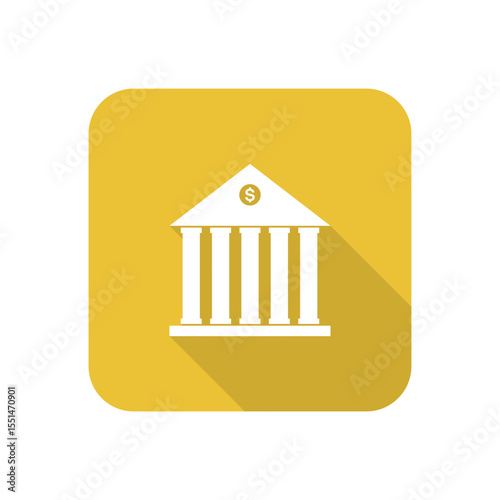 bank vector icon on transparent background