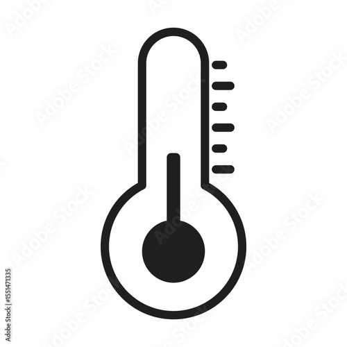 Temperature Measurement Thermometer Icon Design, Measuring Heat and Cold