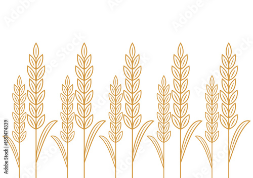 Wheat pattern wallpaper. oat symbol. free space for text. rice sign. Rice pattern wallpaper.